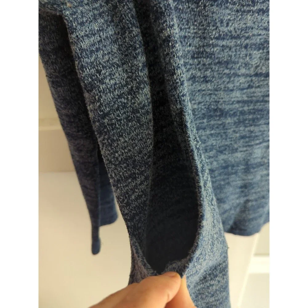 AXYEH Women's M Blue Wrap Cowl Knit Sweater Oversized Stretch Cozy - Picture 7 of 11